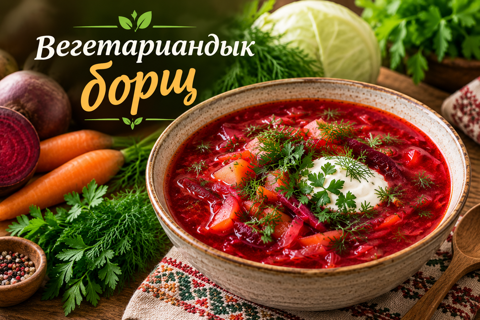 Вегетариандык борщ